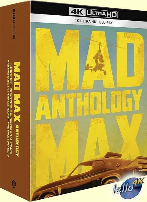 Blu-ray 4K: Mad Max Anthology (Mel Gibson, Tom Hardy) IT NLO, Cd's en Dvd's, Blu-ray, Ophalen of Verzenden, Nieuw in verpakking