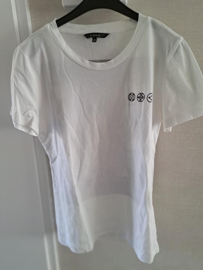 Nikkie shirt maat S, Wit, Ophalen of Verzenden, Maat 36 (S), Gedragen