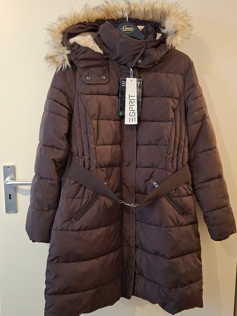 Esprit winterjas bruin maat XL € 169,99 zo goed als nieuw, Kleding | Dames, Jassen | Winter, Bruin, Maat 46/48 (XL) of groter
