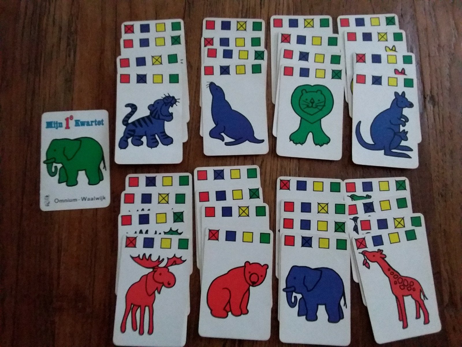 Dick Bruna kwartet 1974 dieren   in prima staat  geen doosje, Ophalen of Verzenden, Zo goed als nieuw, Kwartet(ten)