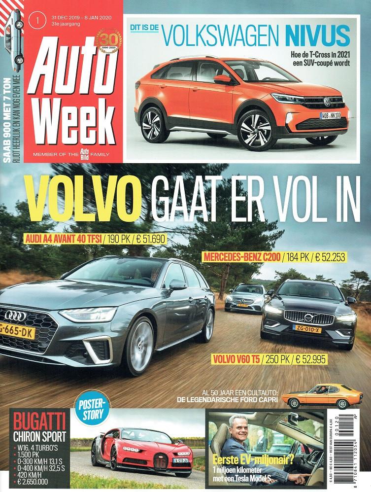 Autoweek 2020 nr. 1 (o.a. Audi A4 Avant 40 & Volvo V60 T5), Verzenden, Gelezen, Algemeen