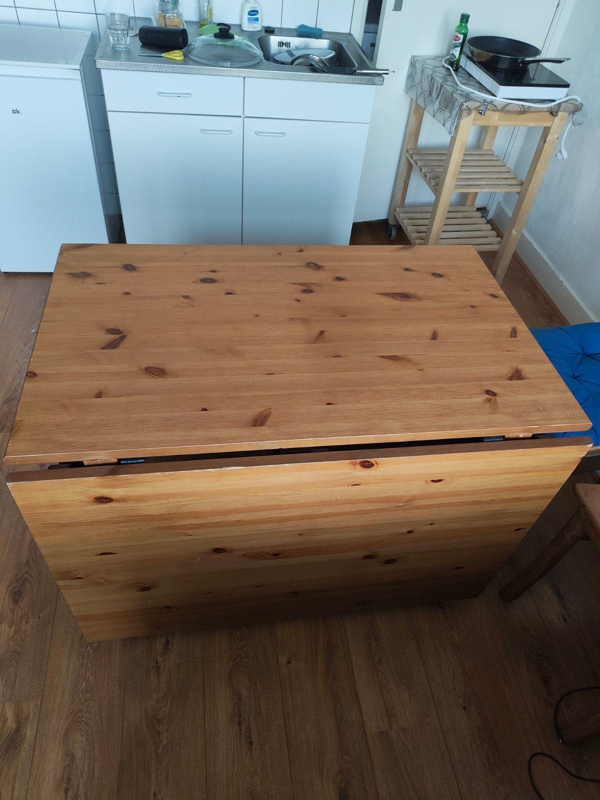 Massief grenen klaptafel — inklapbaar, 200cm uitgeklapt, Ophalen