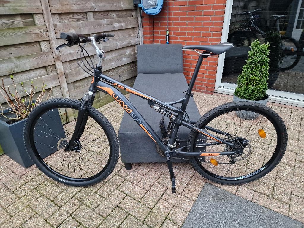 Woodsun Mtb, Fietsen en Brommers, Fietsen | Mountainbikes en ATB, Gebruikt, Fully, 45 tot 49 cm, Schijfrem