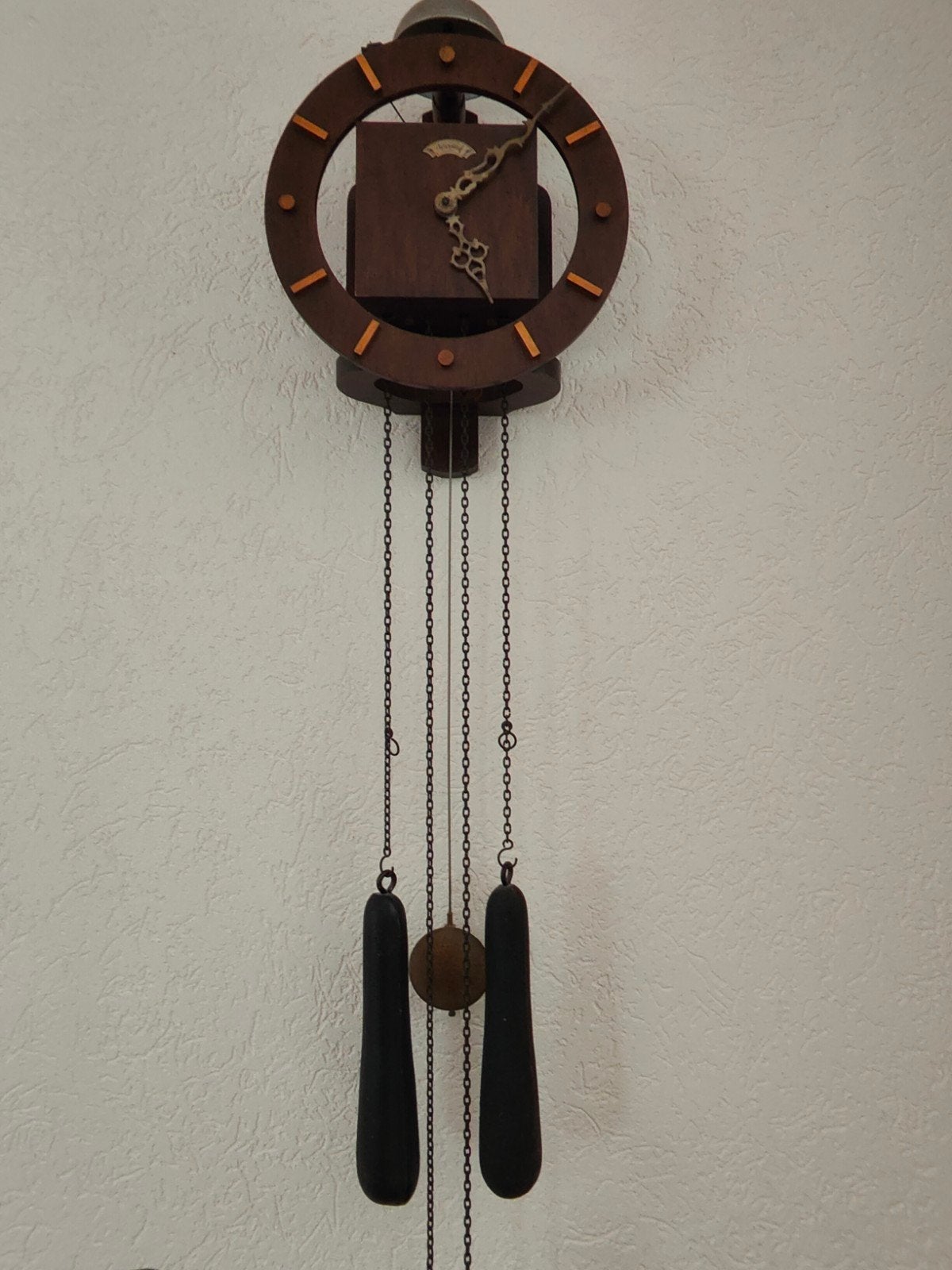 Vintage Warmink Wandklok - Houten Cuckoo Stijl, Ophalen