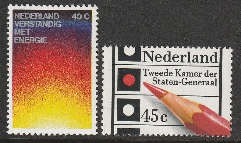 Nederland 1977 1128/1129 Energie & Verkiezingen, Postfris, Postzegels en Munten, Postzegels | Nederland, Ophalen of Verzenden