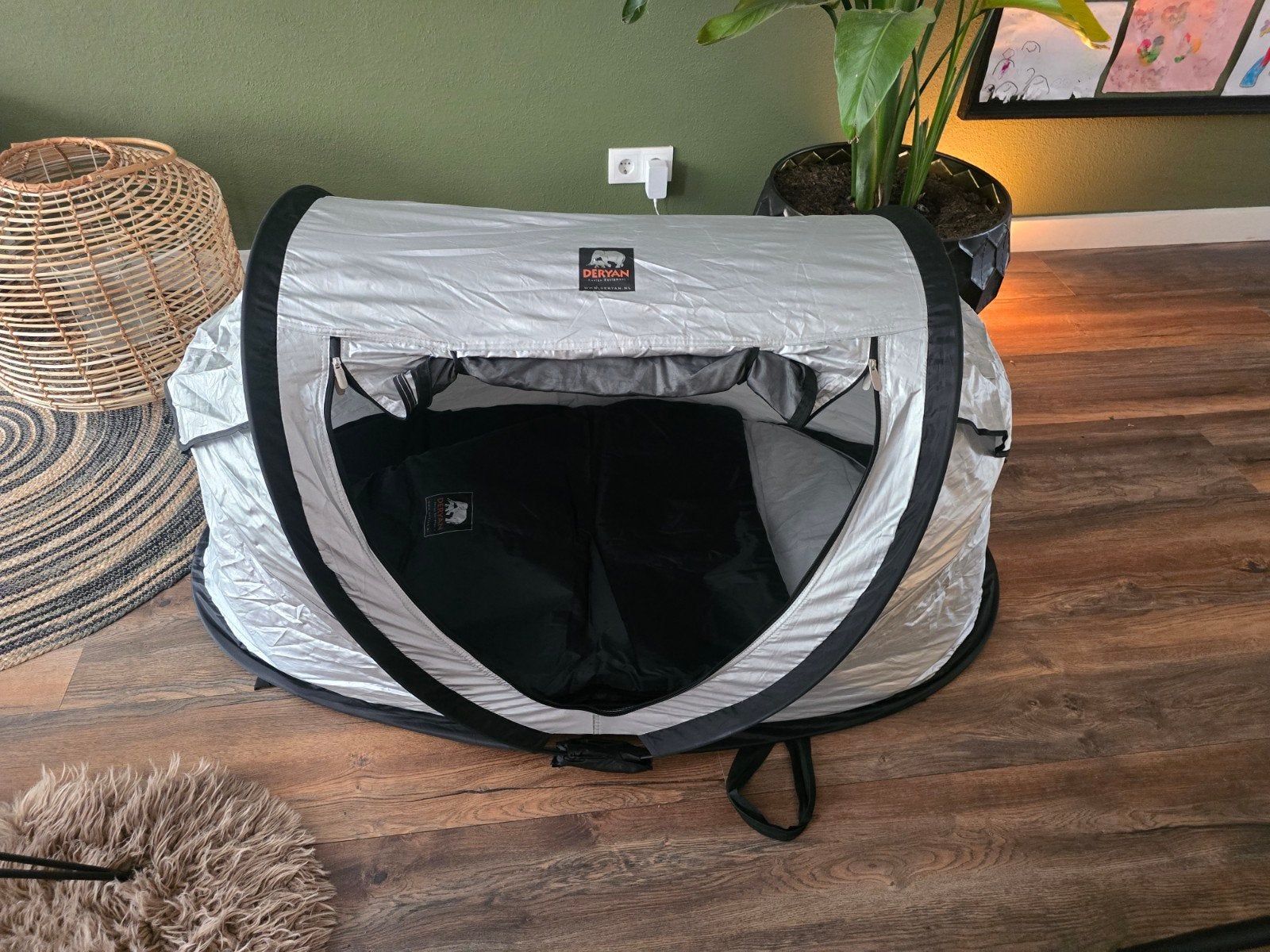 DERYAN Peuter Luxe Silver compleet met matras en slaapzak., Ophalen, Zo goed als nieuw, Tot en met 2