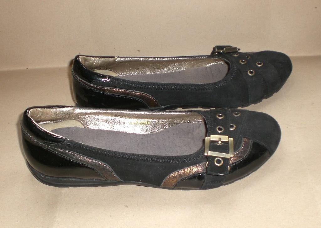 ballerinas  maat 41 met sleehakje    merk :  Cafenoir, Zwart, Zo goed als nieuw, Ballerina's, Ophalen of Verzenden