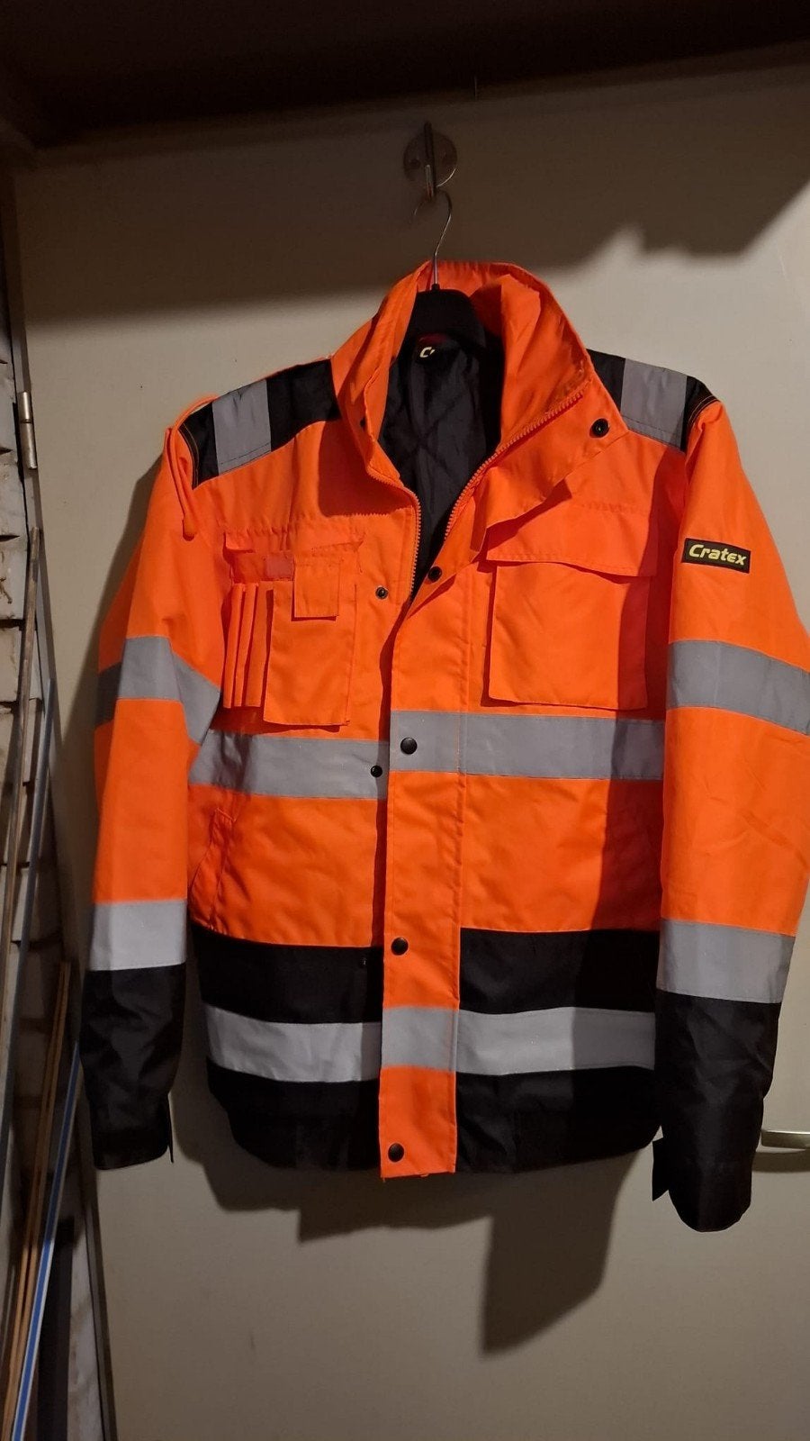 Nieuwe Cratex Veiligheidsjas Maat S - Oranje/Zwart, Nieuw, Oranje, Maat 46 (S) of kleiner, Cratex