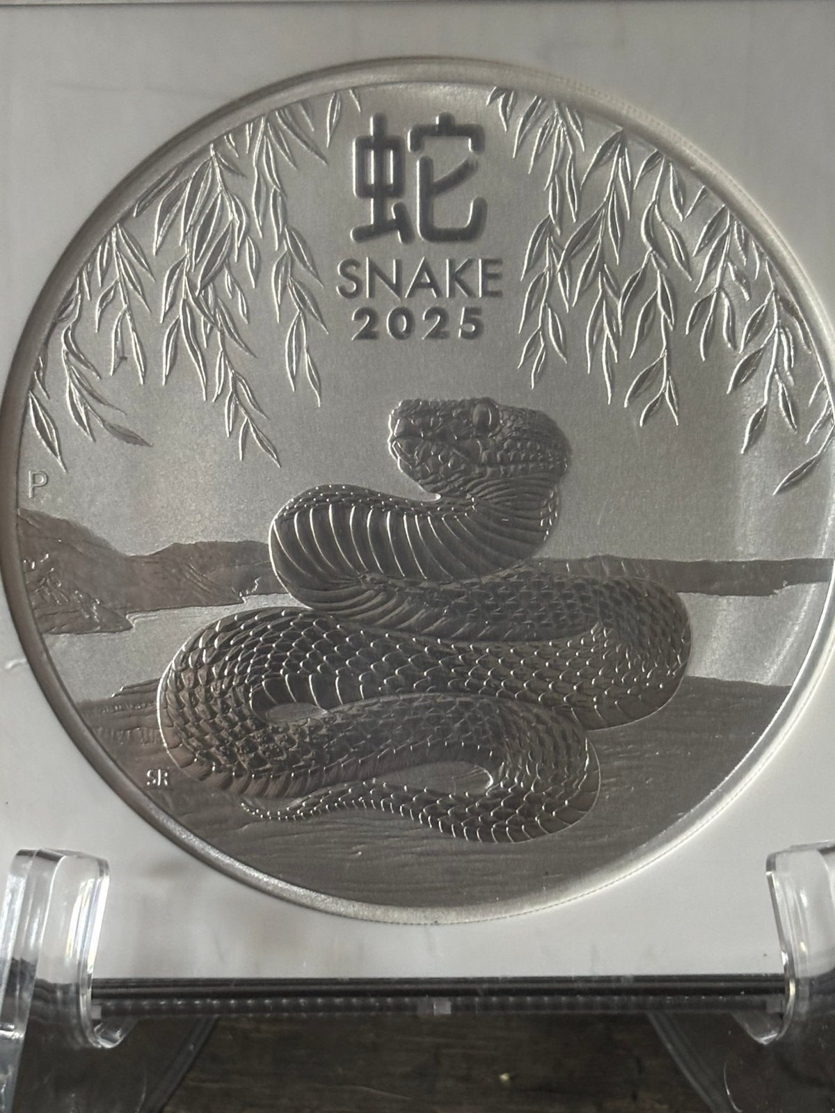 1 kilo zilver year of the snake 2025 - NGC MS70 slab.baar, Ophalen of Verzenden, Zilver