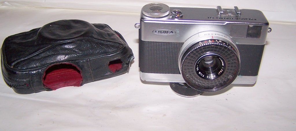 Zeldzame vintage (1966) Fujica Rapid D1 met mech. winder., Ophalen of Verzenden, 1960 tot 1980, Fototoestel