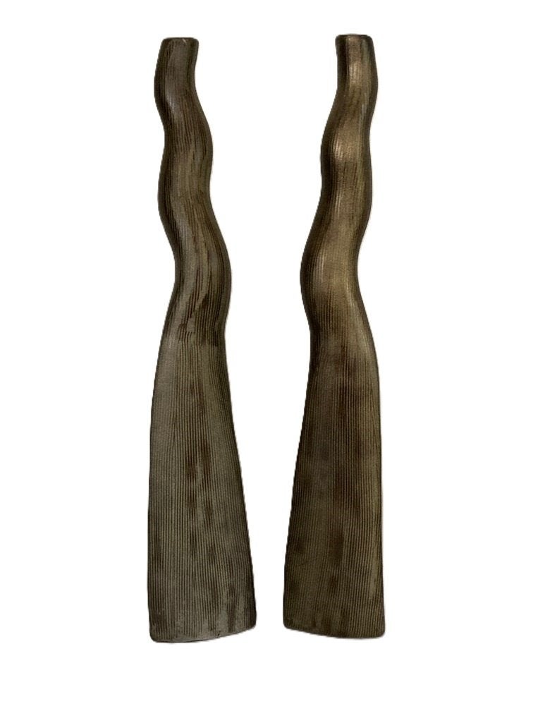 VAZEN SET 2 DLG DESIGN GOLD BLACK HOOG 62 CM NIEUW, Timeless, -, -, Nieuw