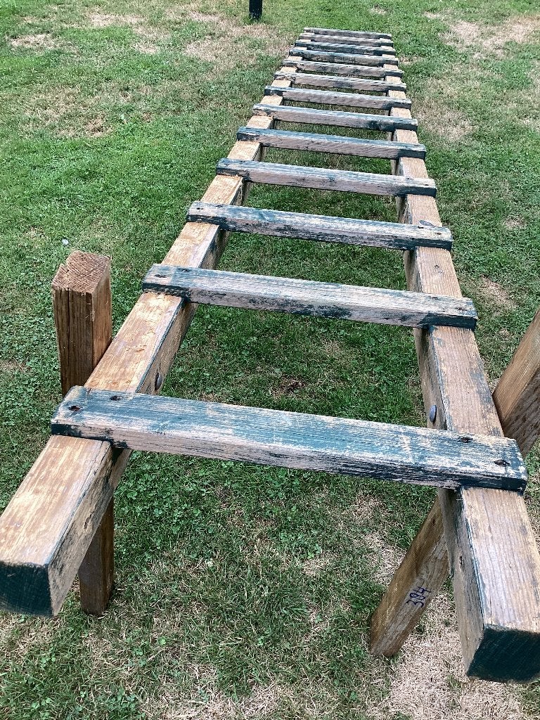 Stevige houten ladder, Doe-het-zelf en Verbouw, Ladders en Trappen, Ophalen, Gebruikt, Ladder, 2 tot 4 meter