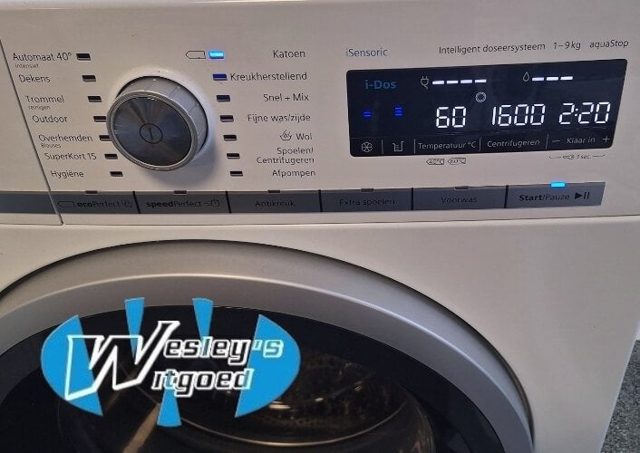 Siemens IQ700 i-Dos 9kg A+++ – 12 maanden garantie​, Wesley's Witgoed, Info@wesleyswitgoed.nl, Industrieweg 3B, 1613KT Grootebroek, Nederland