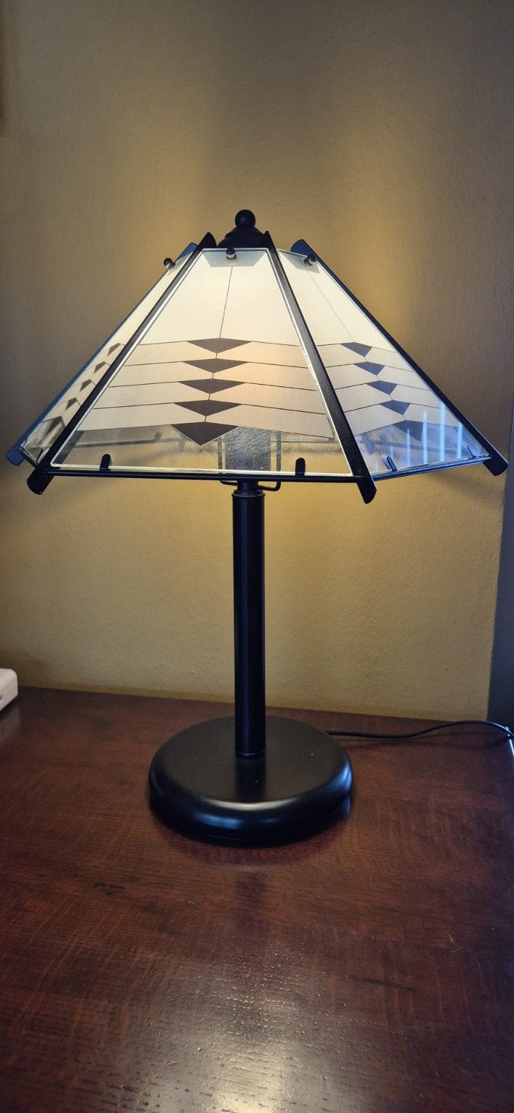 Memphis Lotuslamp Zwart Wit Tafellamp, Ophalen of Verzenden