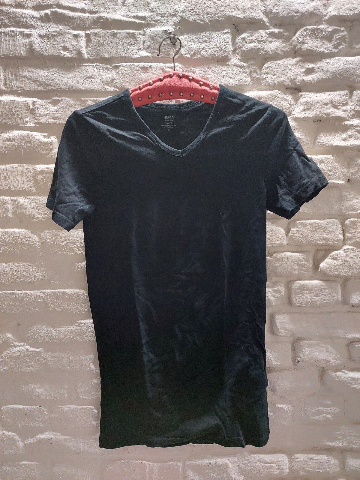 Hema T-shirt Maat S, Kleding | Heren, T-shirts, Hema, Verzenden, Zwart, Zo goed als nieuw