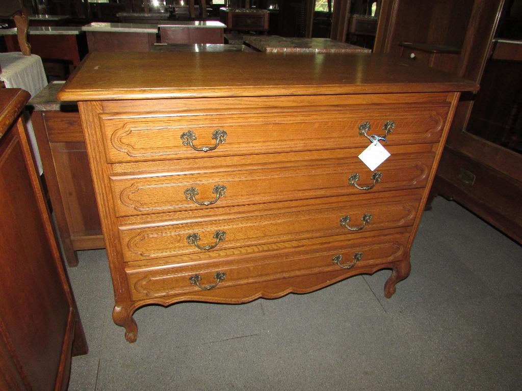 Barok eiken ladenkast commode queen anne stijl 175,00, Eikenhout, 3 of 4 laden, Minder dan 100 cm, 25 tot 50 cm