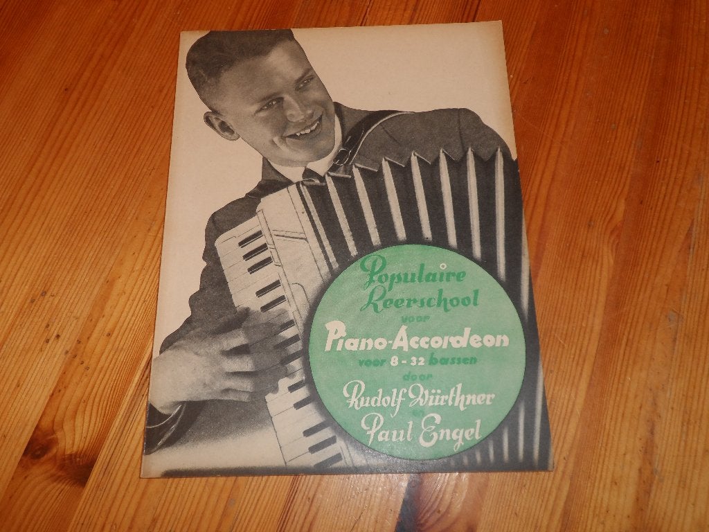 Populaire leerschool voor piano-accordeon, Gebruikt, Ophalen of Verzenden, Artiest of Componist, Populair