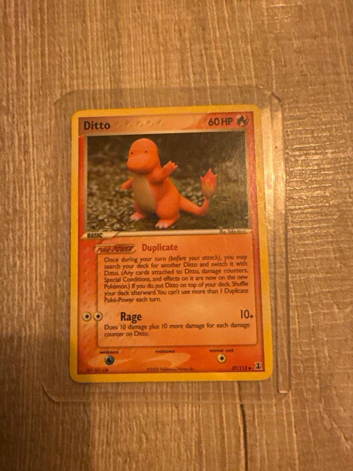 Pokémon Kaart: Ditto (Charmander) 27/112 - EX Delta Species, Ophalen of Verzenden, Zo goed als nieuw, Losse kaart