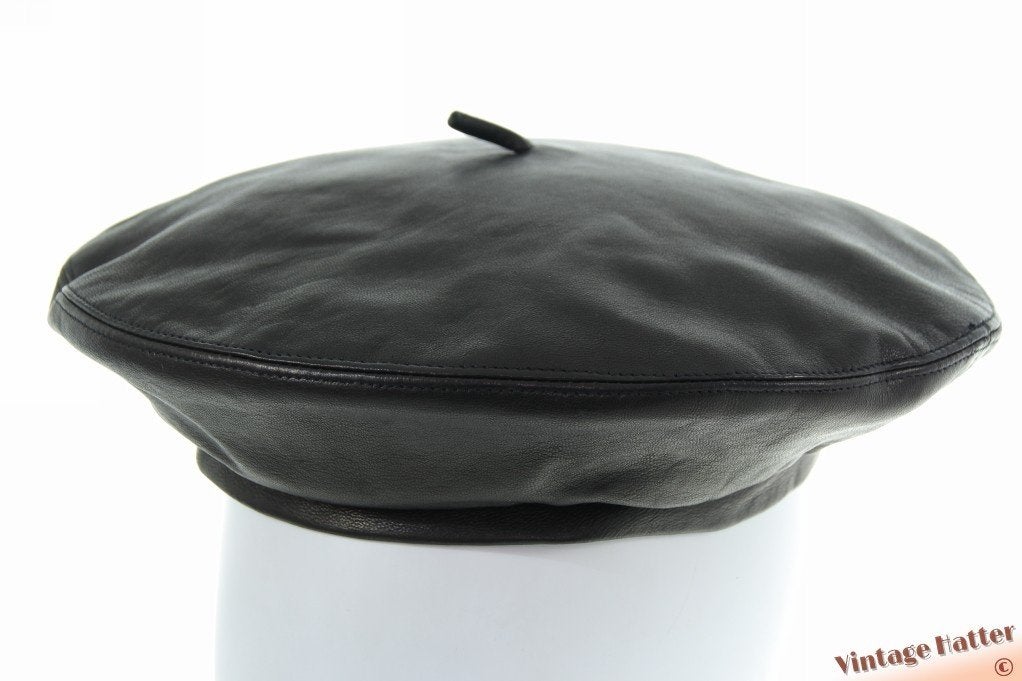 Baret AnneMary zwart nappa leer 56 en 58 nieuw, Kleding | Dames, Hoeden en Petten, 56 of 57 cm (M, 7 of 7⅛ inch), AnneMary (Italy) (510/P)