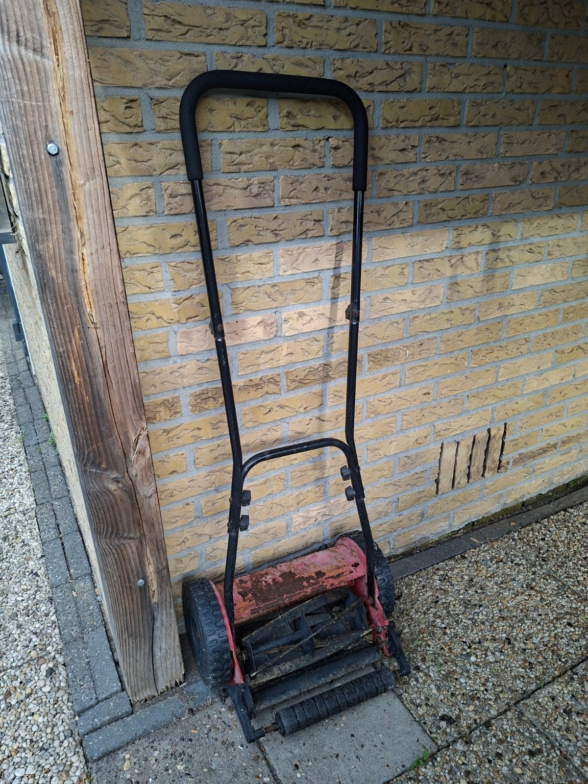 Handgrasmaaier, Tuin en Terras, Grasmaaiers, Gebruikt, Handgrasmaaier, Ophalen of Verzenden, 30 t/m 39 cm