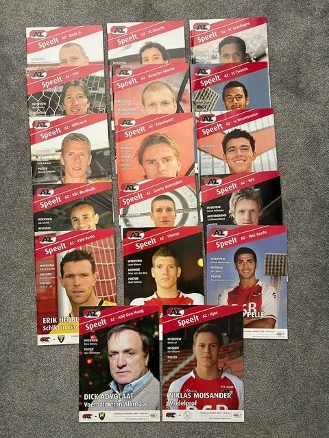 17x voetbal programma AZ Alkmaar 2009 - 2010 kan ook los !, Verzenden, Zo goed als nieuw, AZ, Boek of Tijdschrift