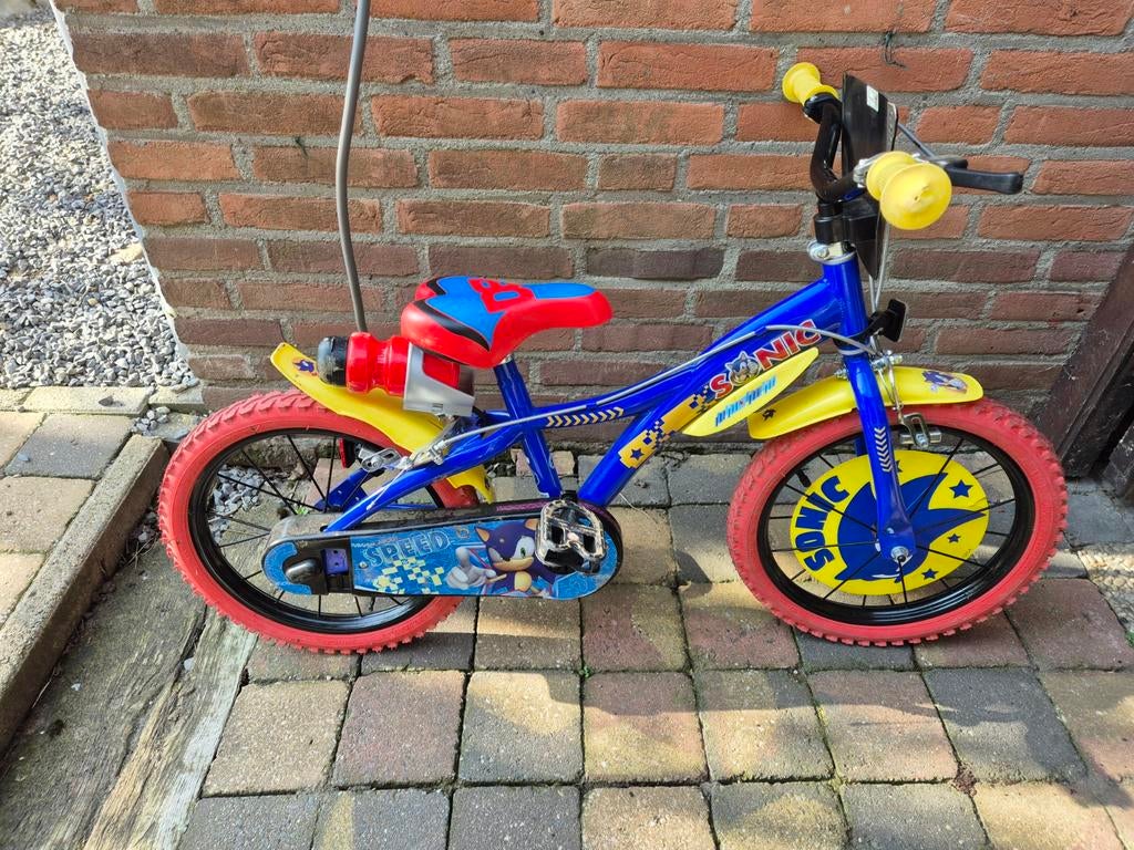 Leuke sonic fiets, Fietsen en Brommers, Fietsen | Kinderfietsjes, Ophalen, Zijwieltjes, 16 tot 20 inch, Zo goed als nieuw