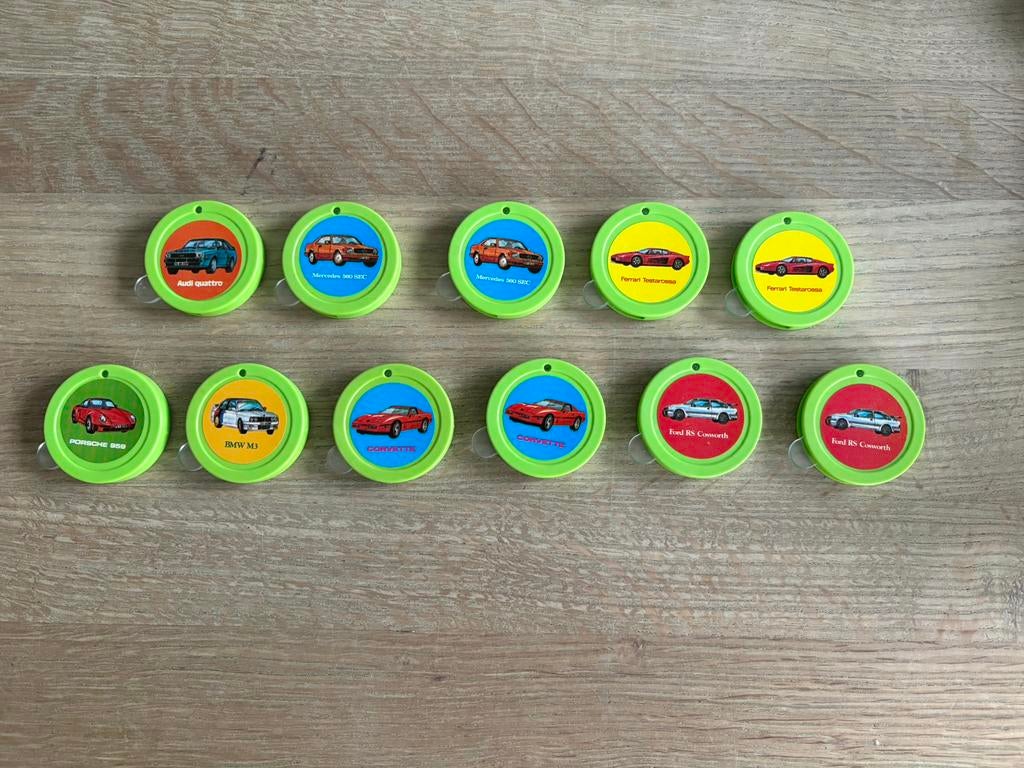 Leuke vintage McDonalds vergrootglazen met auto’s erop, Ophalen of Verzenden, Zo goed als nieuw, Auto's