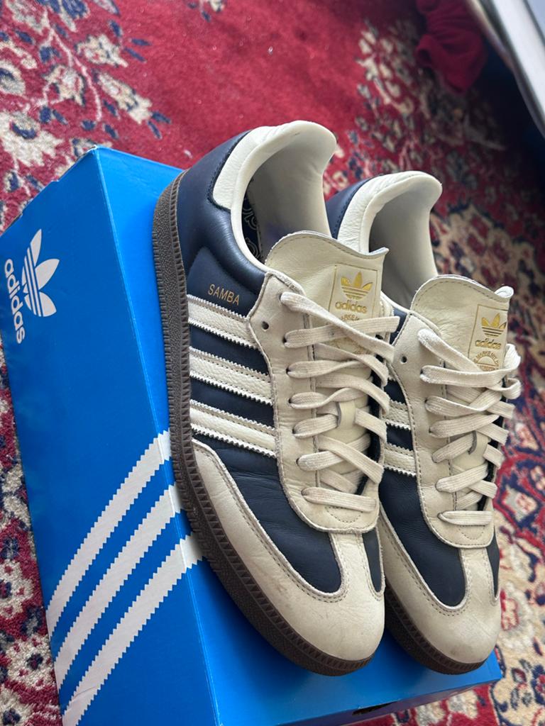 Adidas Samba OG Sneakers - Donkerblauw/Wit, Kleding | Heren, Schoenen, Ophalen of Verzenden, Zo goed als nieuw, Blauw, Sneakers of Gympen