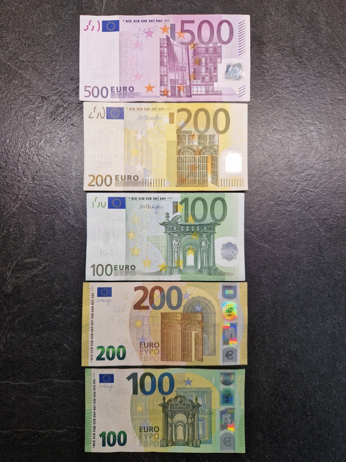 Echte Euro biljetten 500 200 100, Ophalen of Verzenden, Euro's