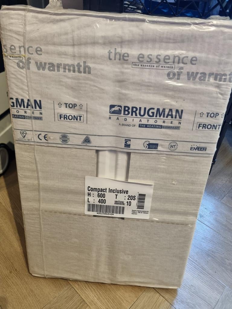 Brugman Compact Inclusive Verwarmingspaneel H600 L400, Ophalen, 30 tot 80 cm, 500 tot 800 watt, Radiator