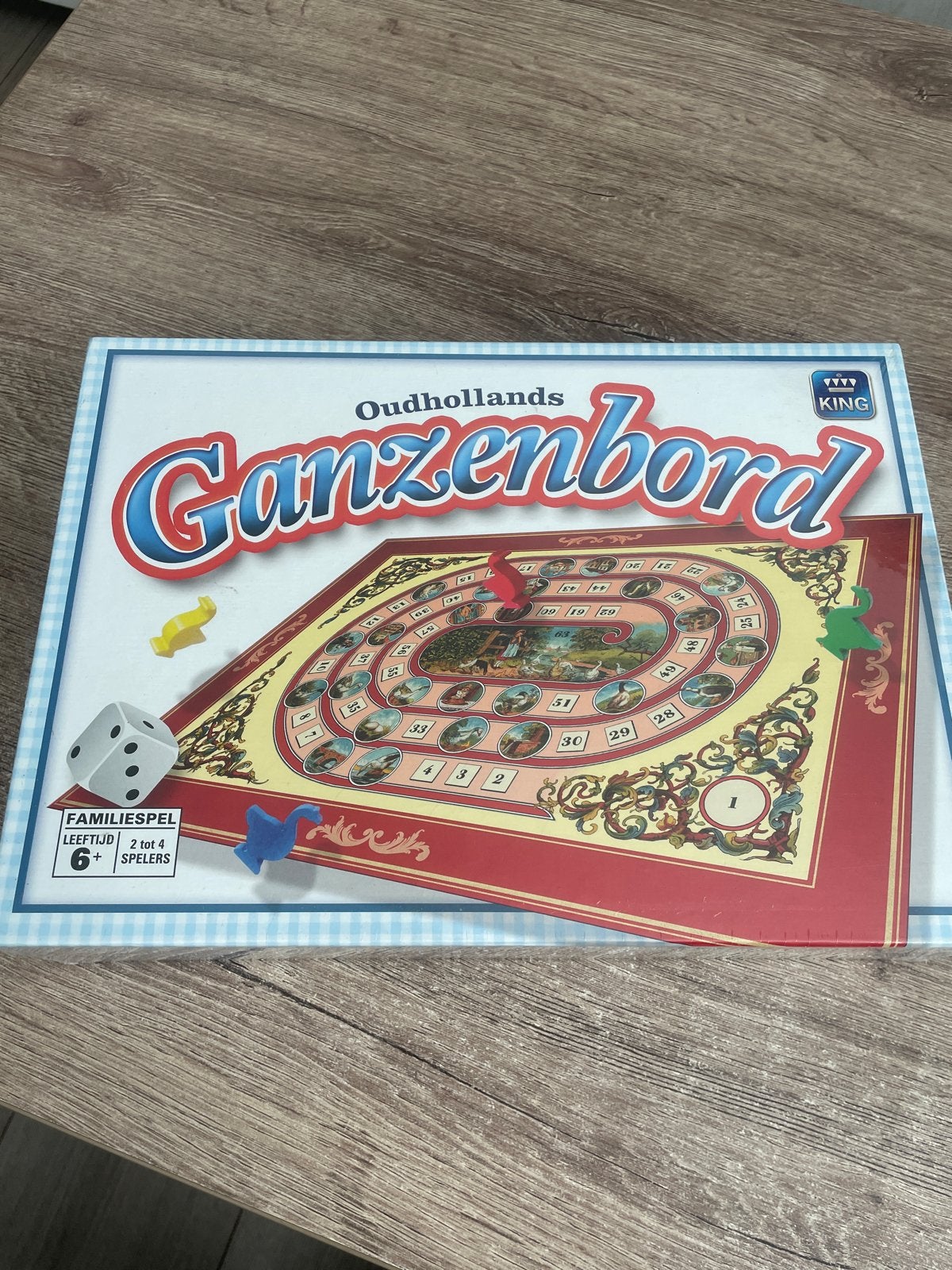 Oudhollands Ganzenbord - Familiespel, Drie of vier spelers, Ophalen of Verzenden, Nieuw