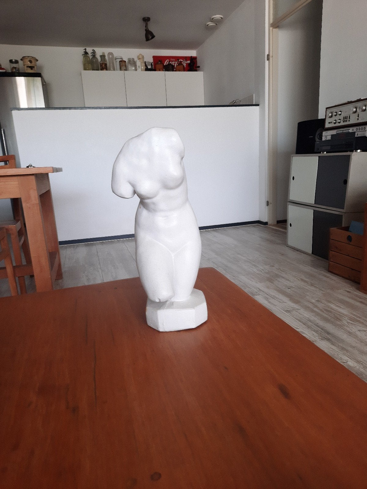Witte Damestorso,, Verzamelen, Beelden en Beeldjes, Ophalen, Zo goed als nieuw, Dier