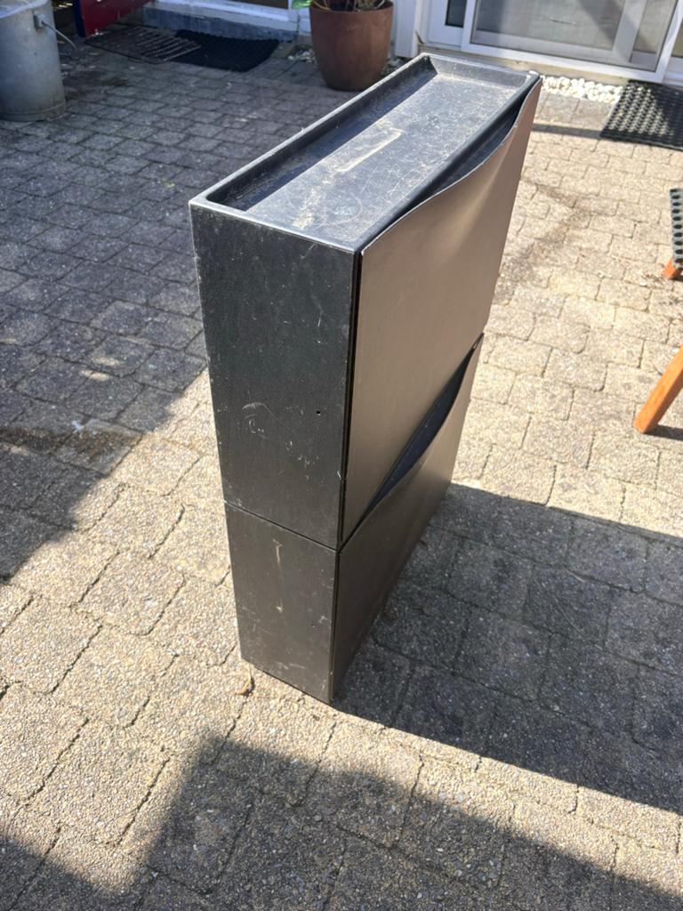 2 IKEA schoenenkastjes, stapelbaar, zwart, Ophalen of Verzenden, Gebruikt