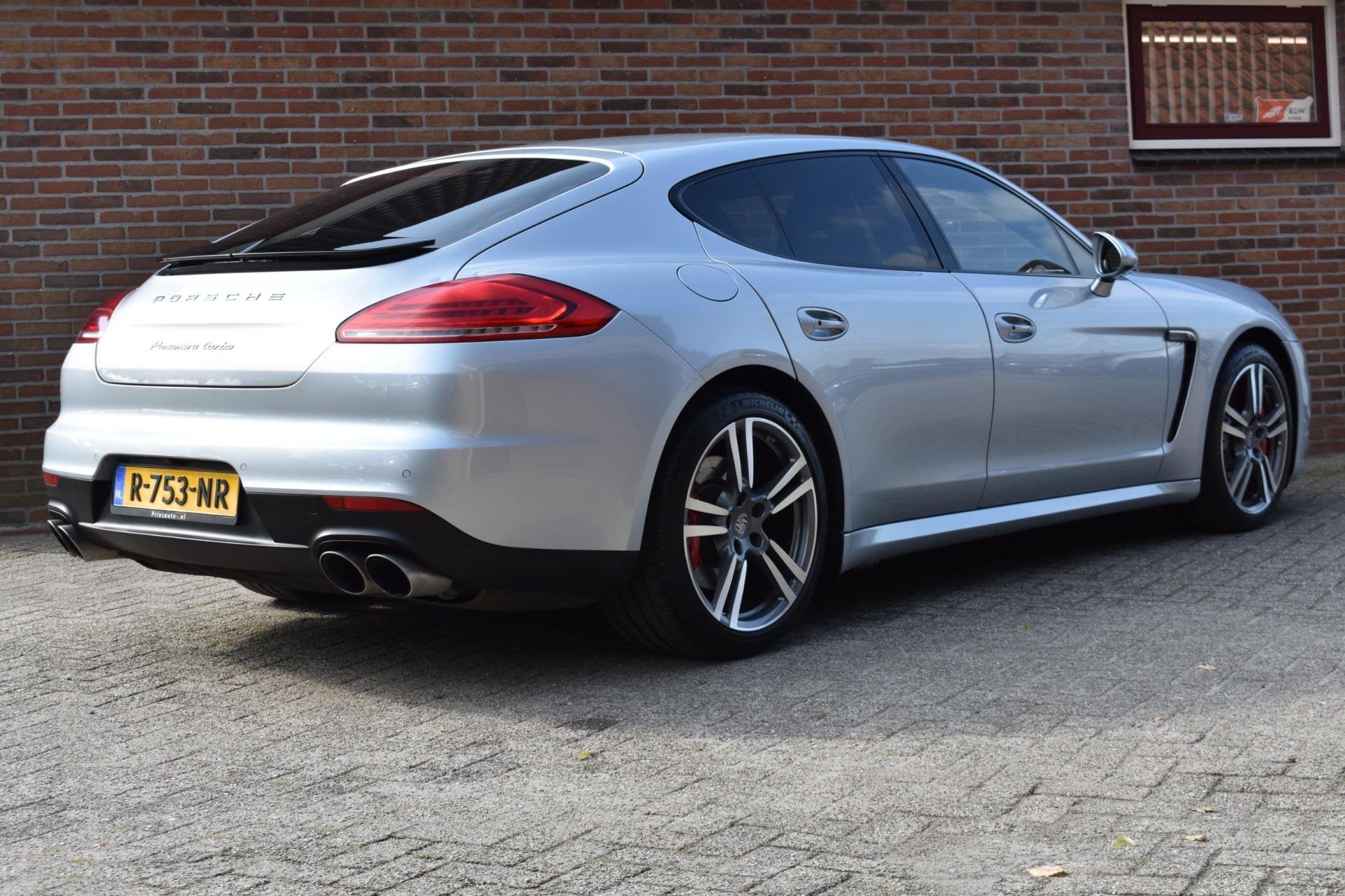 Porsche Panamera 4.8 Turbo '13 Sport Chrono Leder Navi Clima, Euro 5, Gebruikt, 4 stoelen, 520 pk