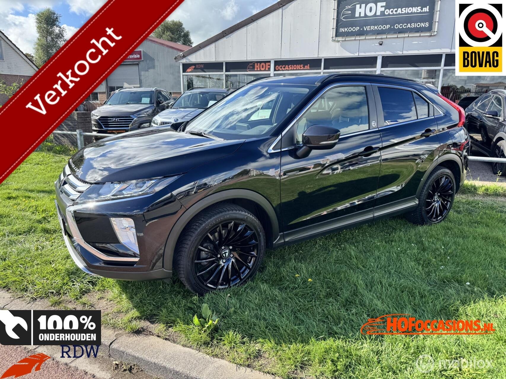 Mitsubishi Eclipse Cross 1.5 DI-T Black Edit. CARPLAY TREKHA, Auto's, Dealer onderhouden, Stof, Zwart, 4 cilinders