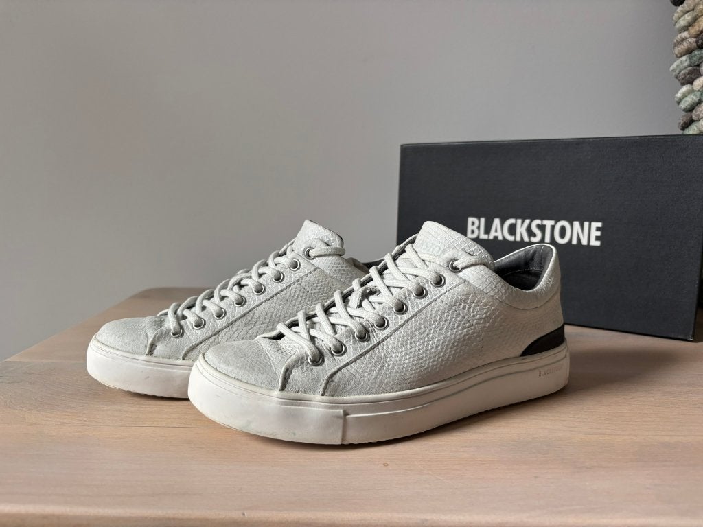 Blackstone sneakers wit/grijs leer, Wit, Ophalen of Verzenden, Sneakers of Gympen, Blackstone