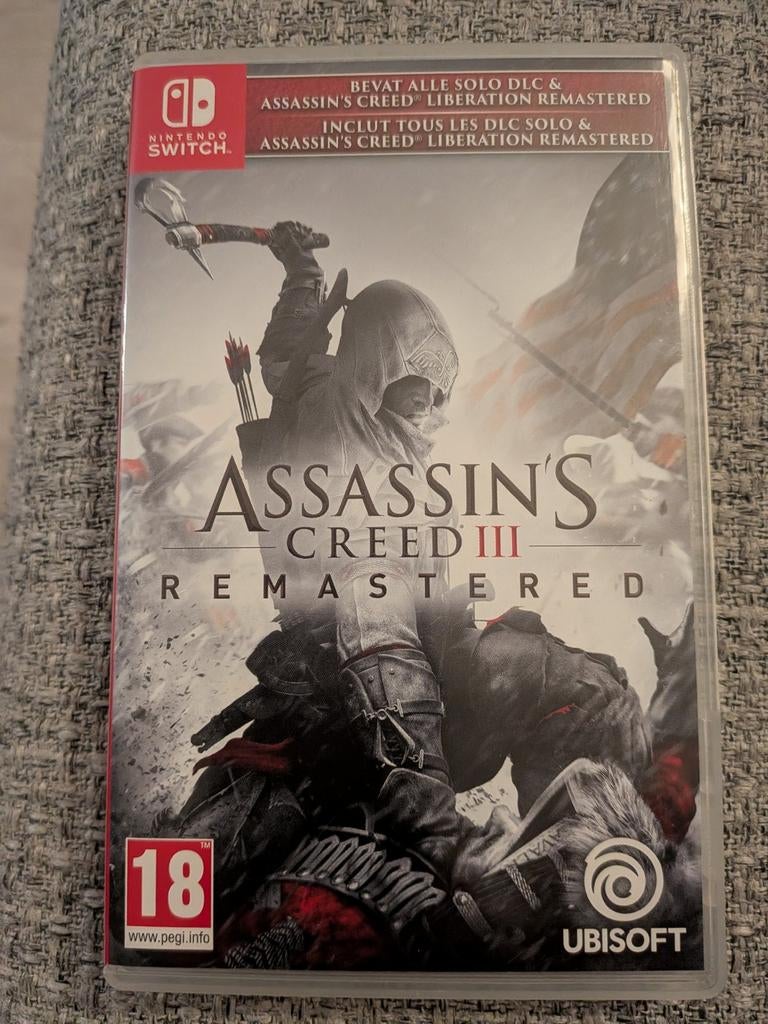Assassin's Creed 3 remastered Nintendo switch, Spelcomputers en Games, Games | Nintendo Switch, Zo goed als nieuw, Avontuur en Actie