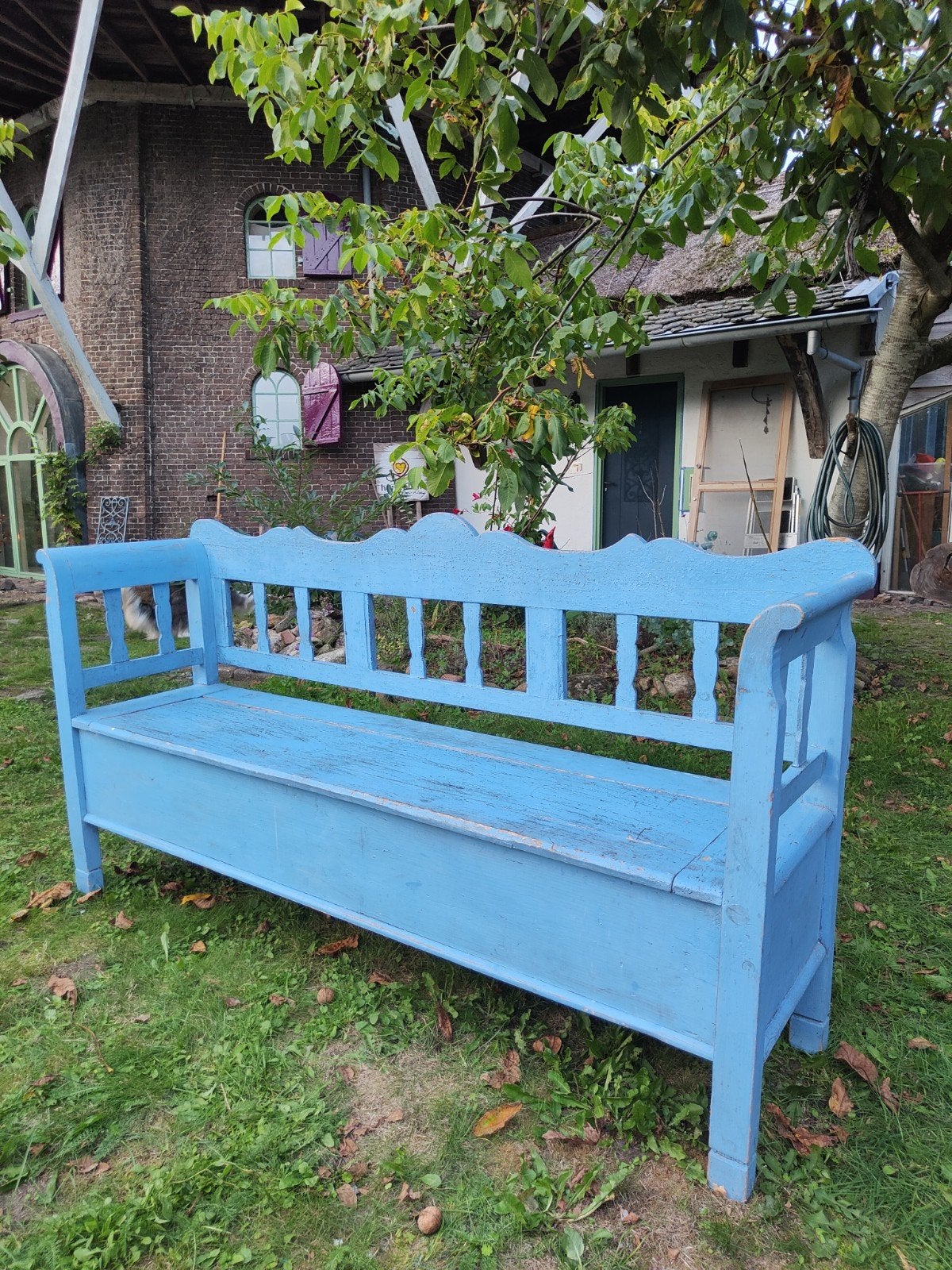 Antieke Hongaarse klepbank, Ophalen, Gebruikt, Minder dan 75 cm, 150 tot 200 cm