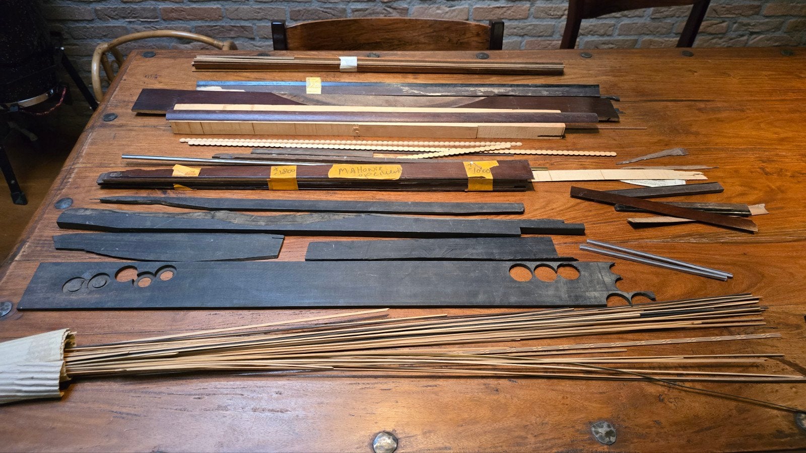 Inleg hout en biezen, Ophalen of Verzenden