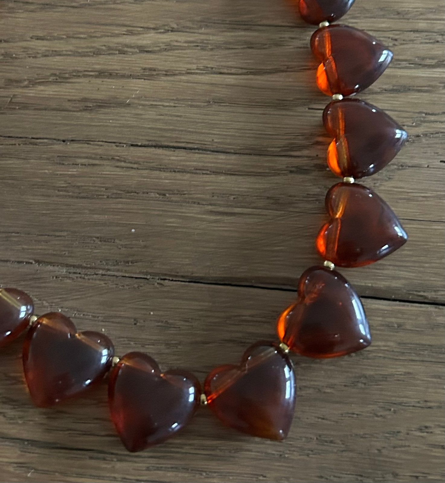 MILE MILA hartjes ketting bruin, Mile Mila, Overige materialen, Verzenden, Parijs