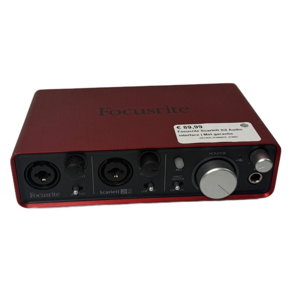 Focusrite Scarlett 2i2 Audio interface | Met garantie, Muziek en Instrumenten, Toulonelaan 72, Dordrecht@usedproducts.nl, Minder dan 5 kanalen
