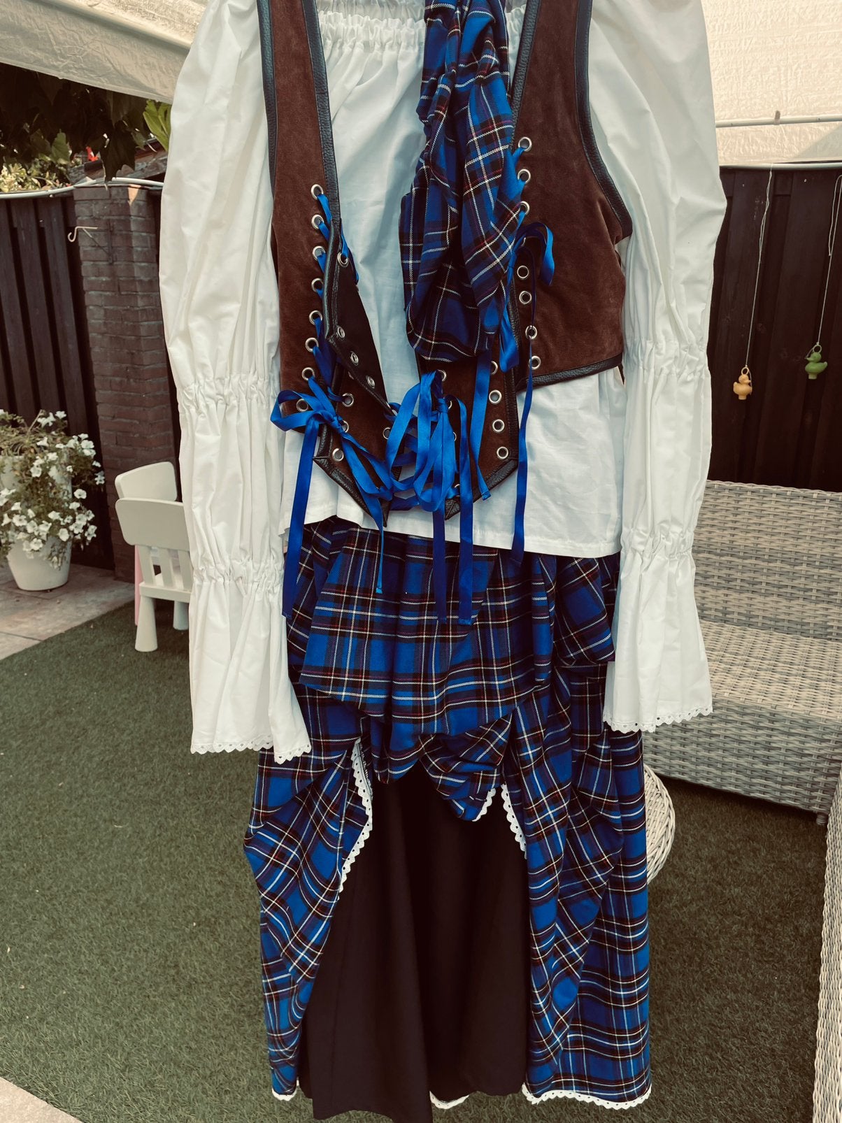 Schotse dame kostuum blauw, Kleding | Dames, Maat 42/44 (L), Nieuw, Ophalen of Verzenden, Overige thema's