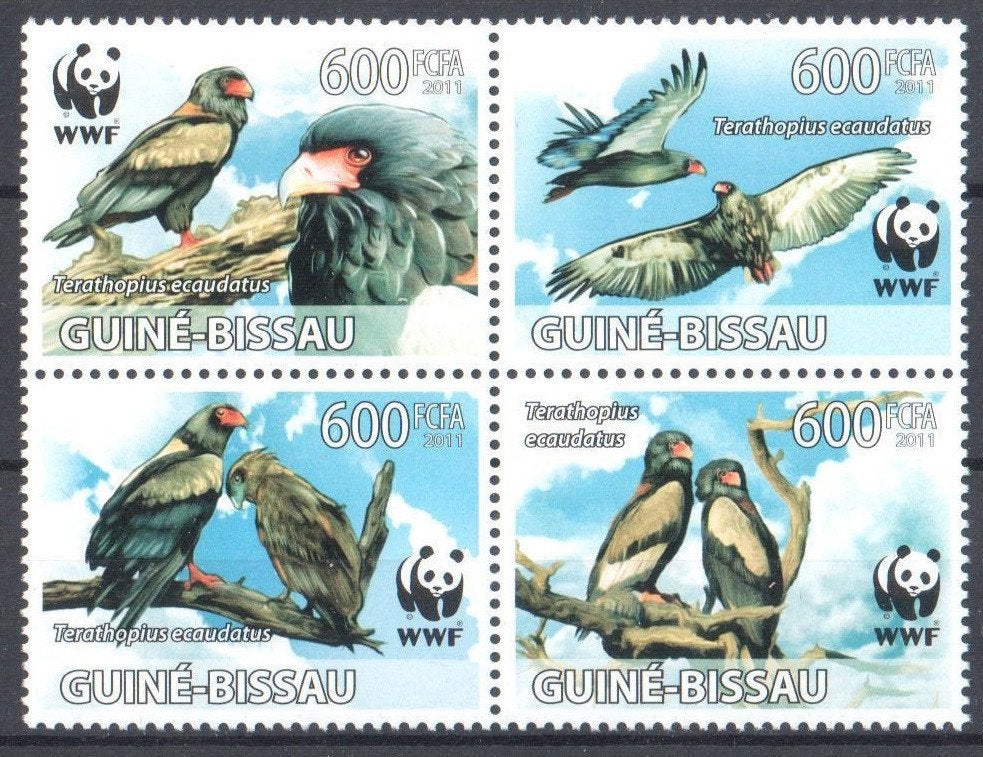 WWF set postzegels v/d Bateleur, Ophalen of Verzenden, Postfris, Dier of Natuur