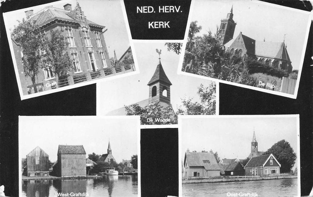 703-434-001 West-Graftdijk Ned Herv Kerk De Woude De Rijp O, Verzenden, Voor 1920, Noord-Holland