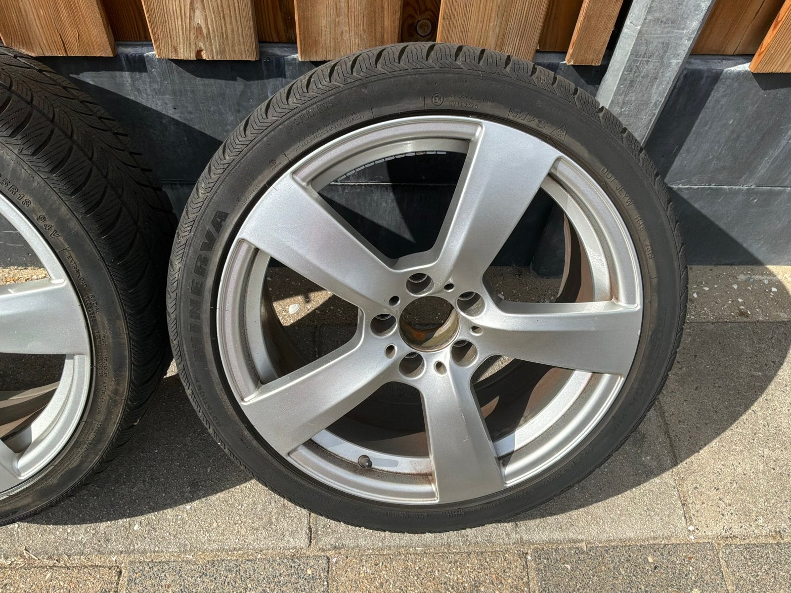 Mercedes velgen 18 inch met banden steek 5x112, Ophalen, 18 inch, Banden en Velgen, Winterbanden