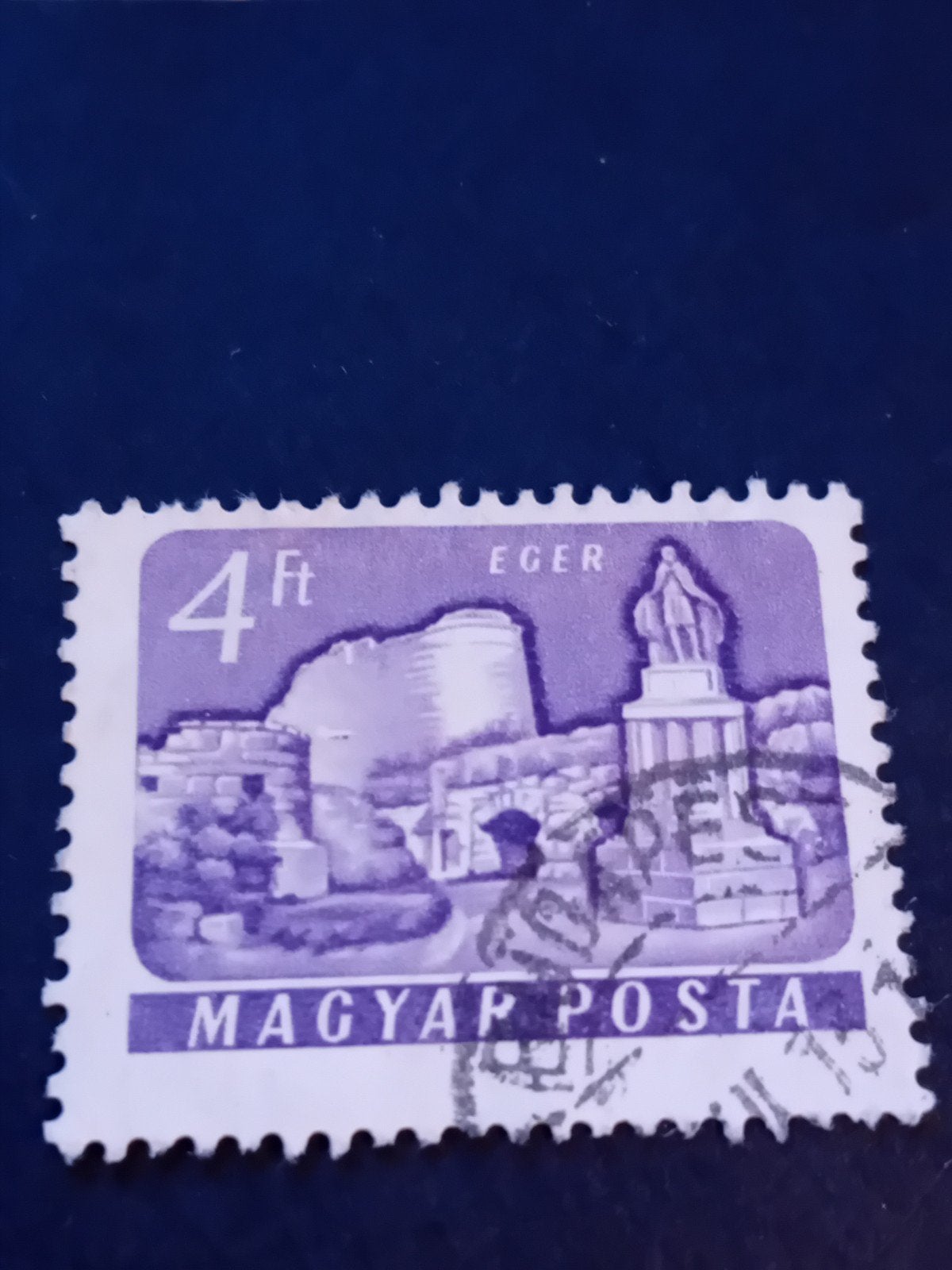 Hongaarse postzegel Eger 4 Ft - Gestempeld, Ophalen of Verzenden