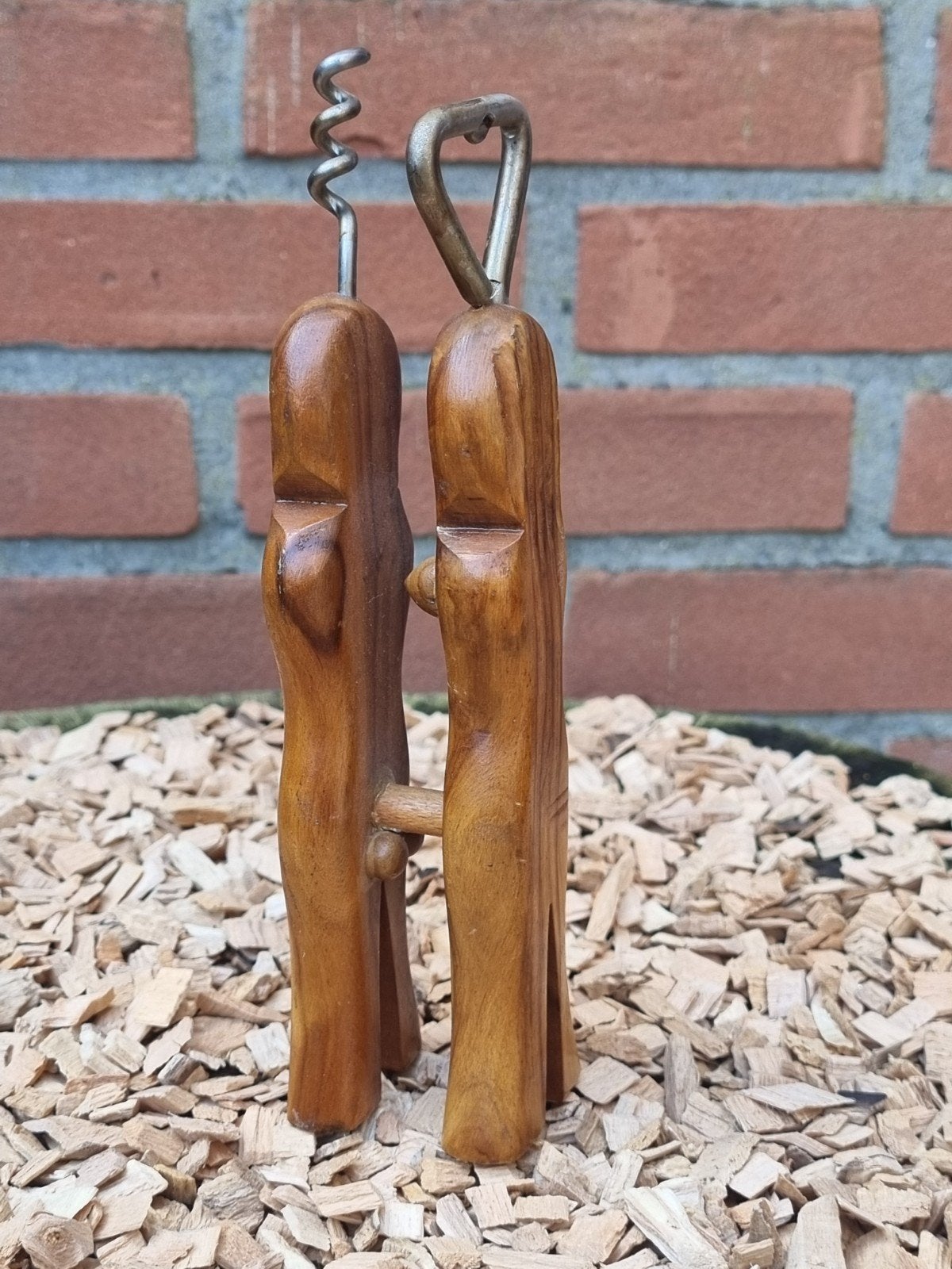 Erotische Unieke Flesopener en Kurkentrekker Set - Hout, Antiek en Kunst, Ophalen of Verzenden