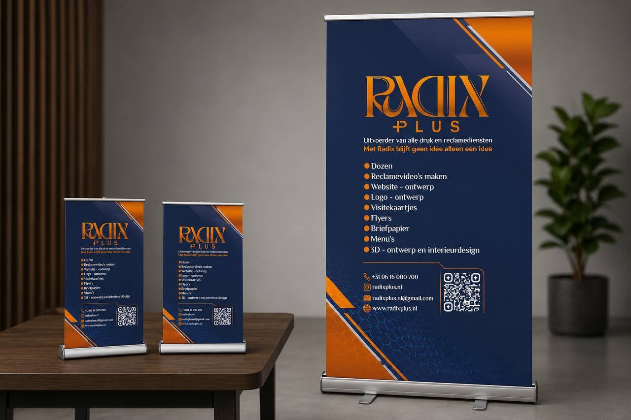 rool-up banners, Ophalen of Verzenden, Zo goed als nieuw