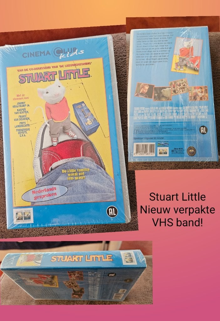 Stuart Little VHS kinderfilm nieuw, Nederlands gesproken!, Tekenfilm, Alle leeftijden, Zo goed als nieuw, VHS