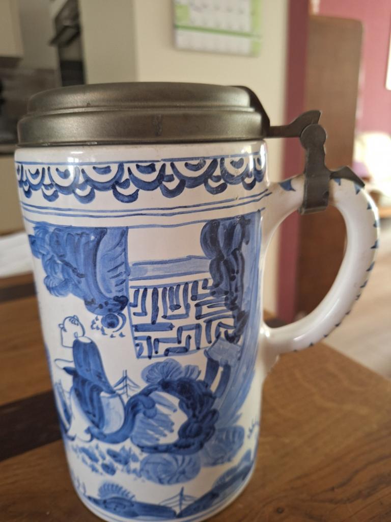 König Pilsener Bierpul 1991 - Delfts Blauw Stijl, Ophalen of Verzenden